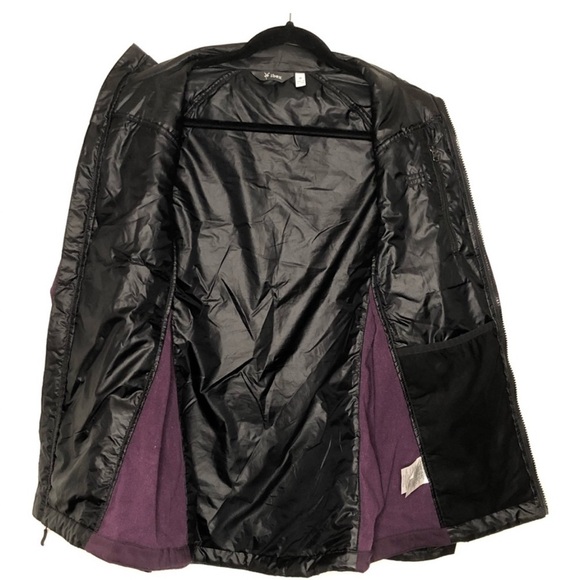 IBEX WOOL AIRE Merino Black and Purple Puffer Jacket - Picture 3 of 10